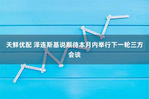 天鲜优配 泽连斯基说期待本月内举行下一轮三方会谈